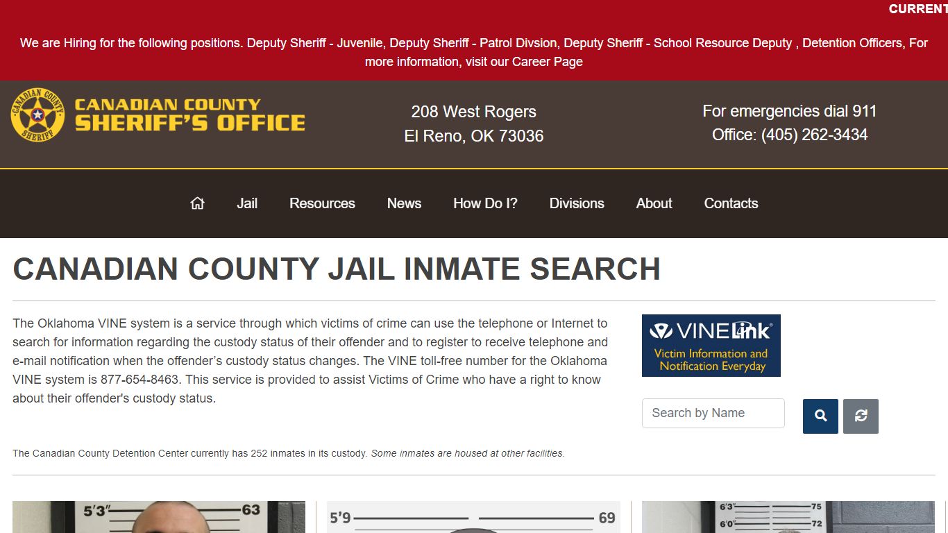 Inmate Search - Canadian County Sheriff's Office